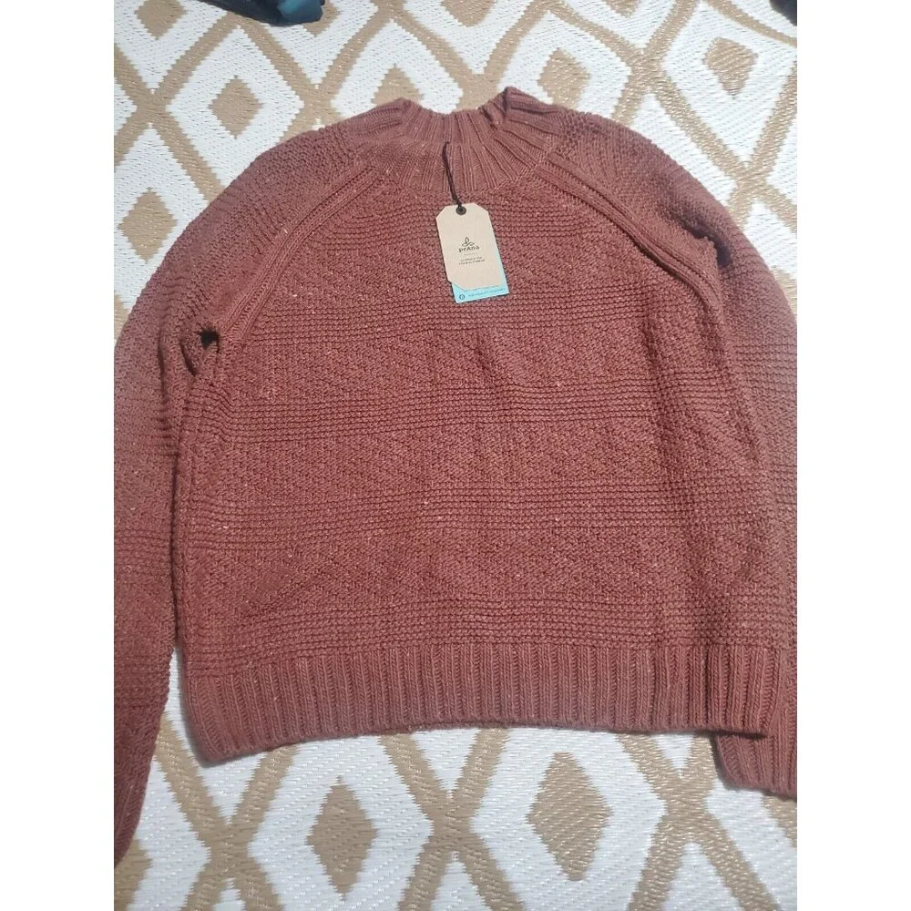 prAna Women's Nemma Mid Weight Mock Neck Organic Cotton Sweater Sz XL NWT - Picture 4 of 10